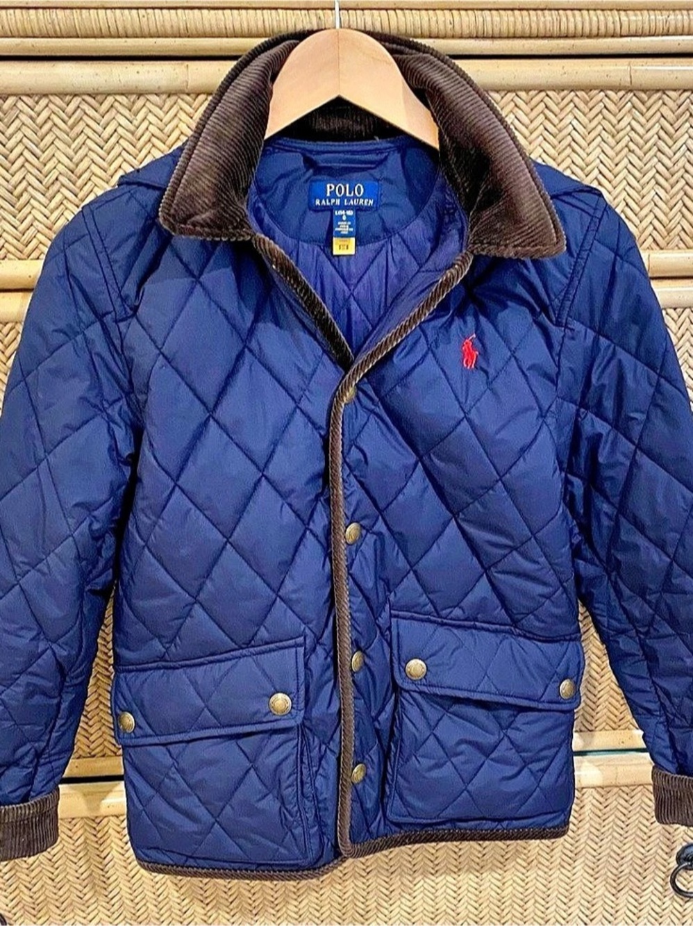 Polo Ralph Lauren Quilted Hooded Jacket in Blue